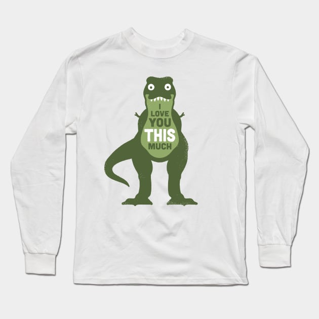 Amourosaurus Long Sleeve T-Shirt by David Olenick